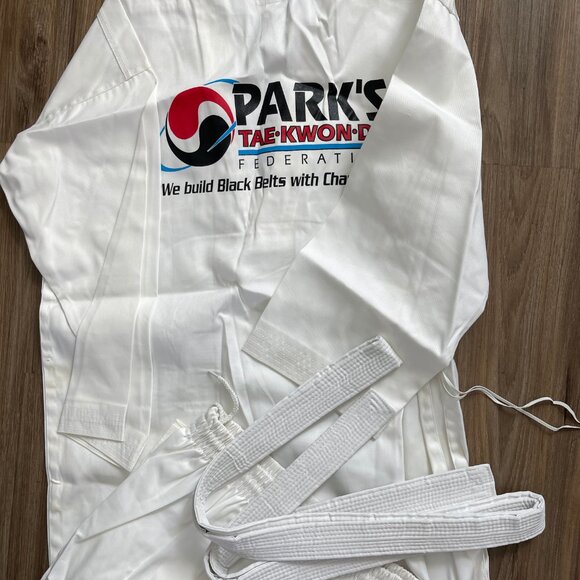 Taekwondo Sport Karate Classic White Adult Sport Uniform Size 5/190 - Picture 9 of 13